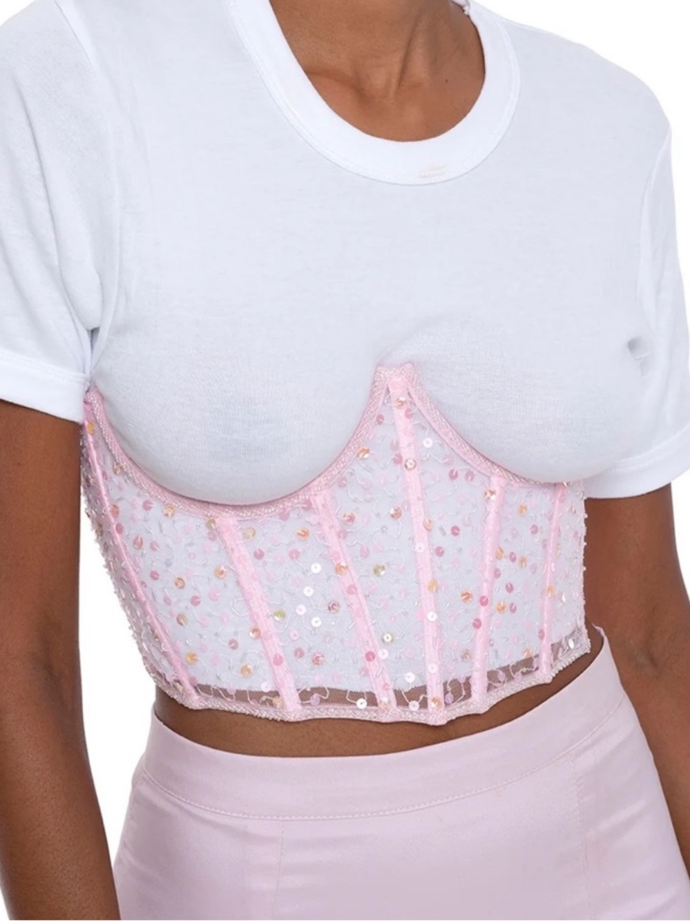 Dyspnea Ta Ta Bodice in Pink - XS